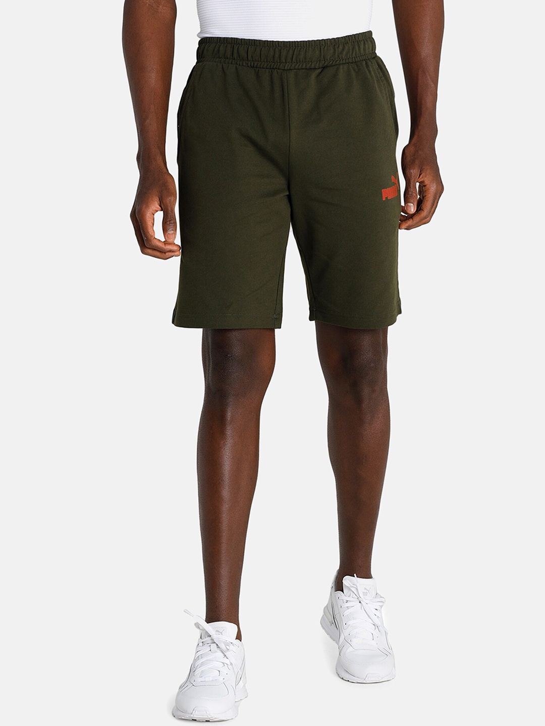 

Puma Men Green Slim Fit Shorts