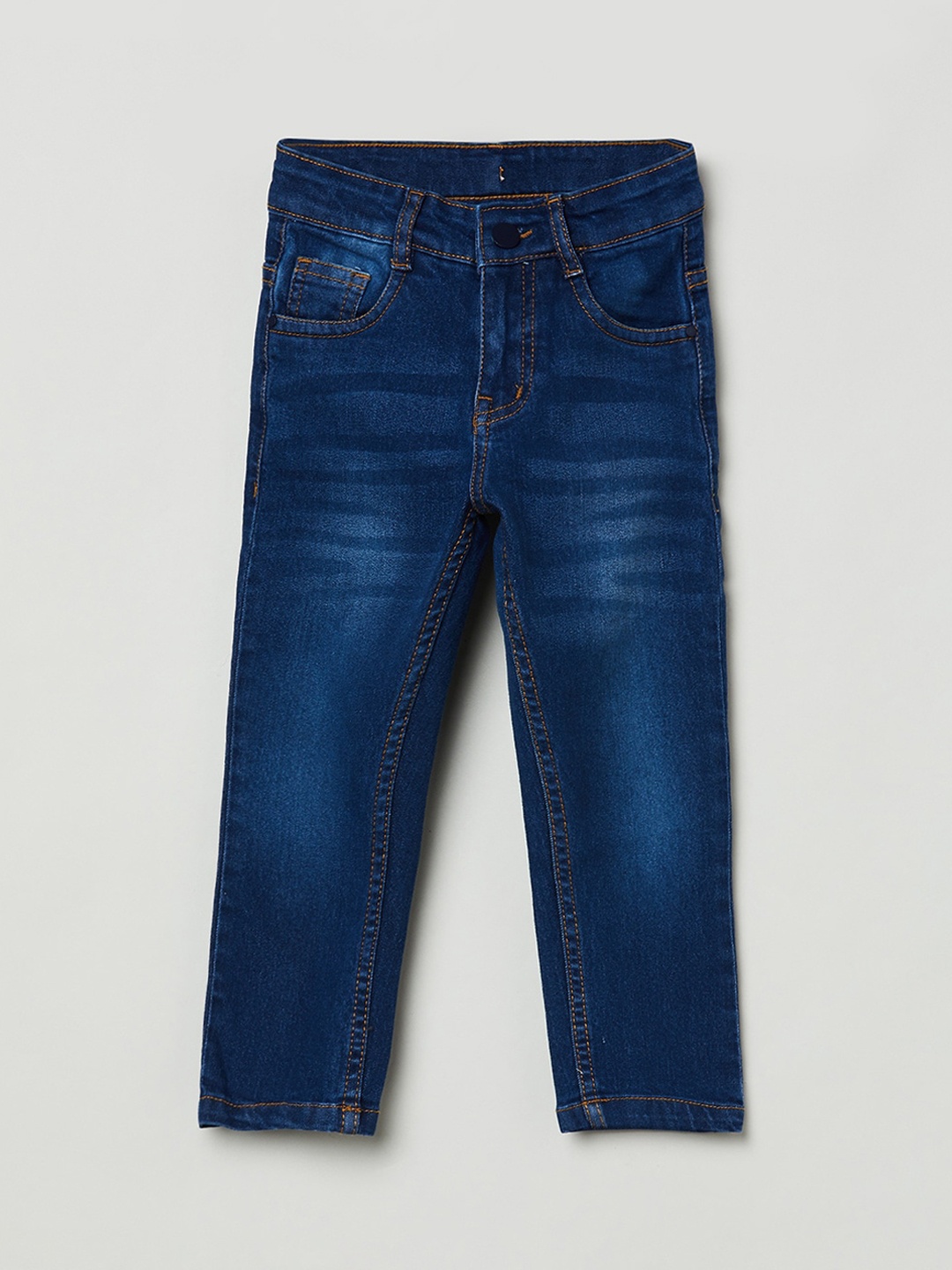 

max Boys Blue Slim Fit Light Fade Jeans