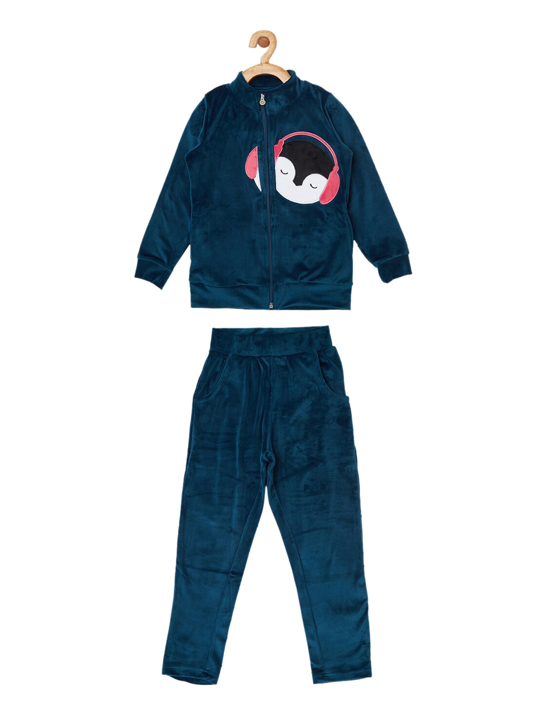 

Sweet Dreams Girls Teal Blue Solid Tracksuit
