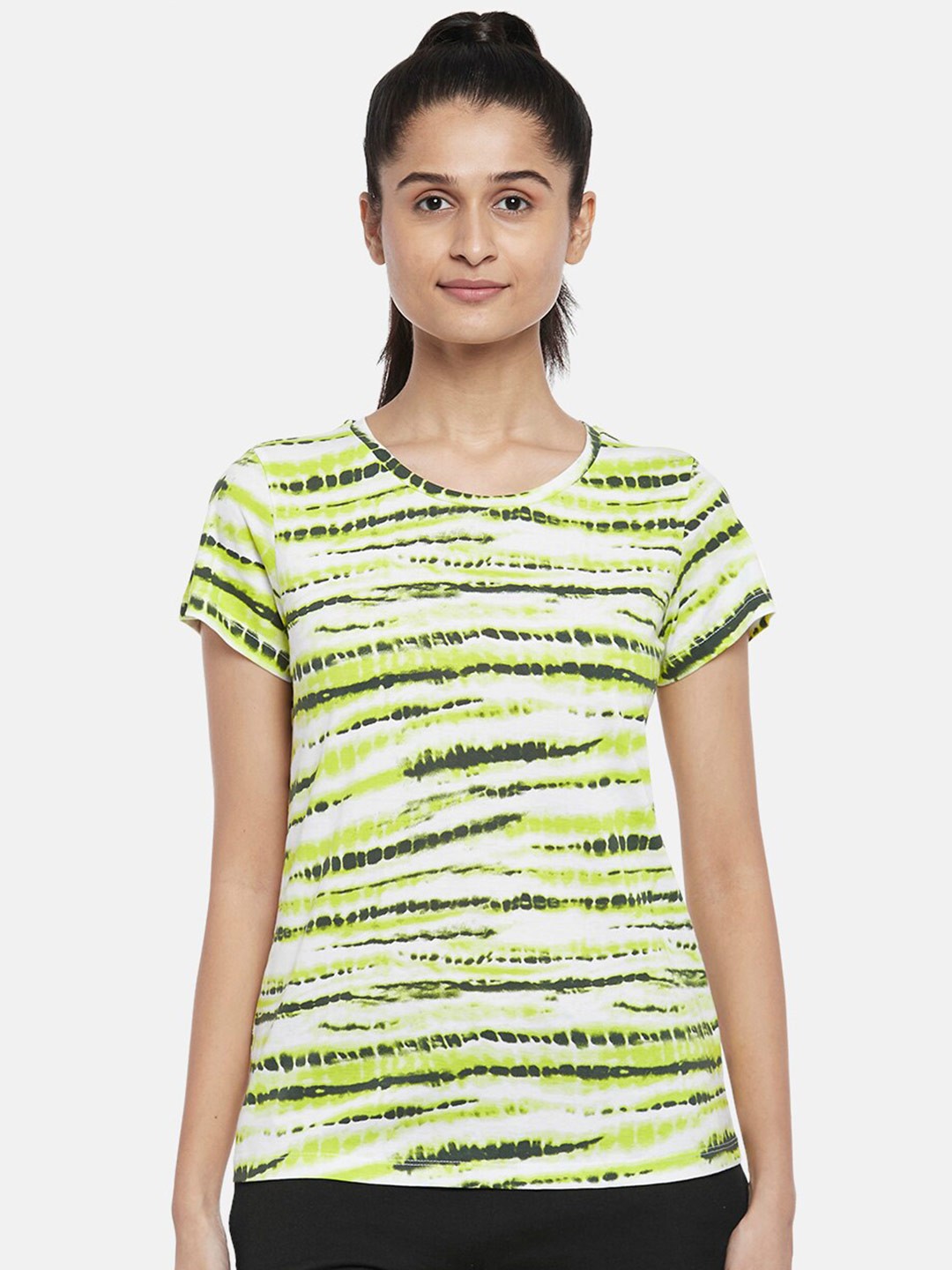 

Ajile by Pantaloons Women Yellow Printed T-shirt