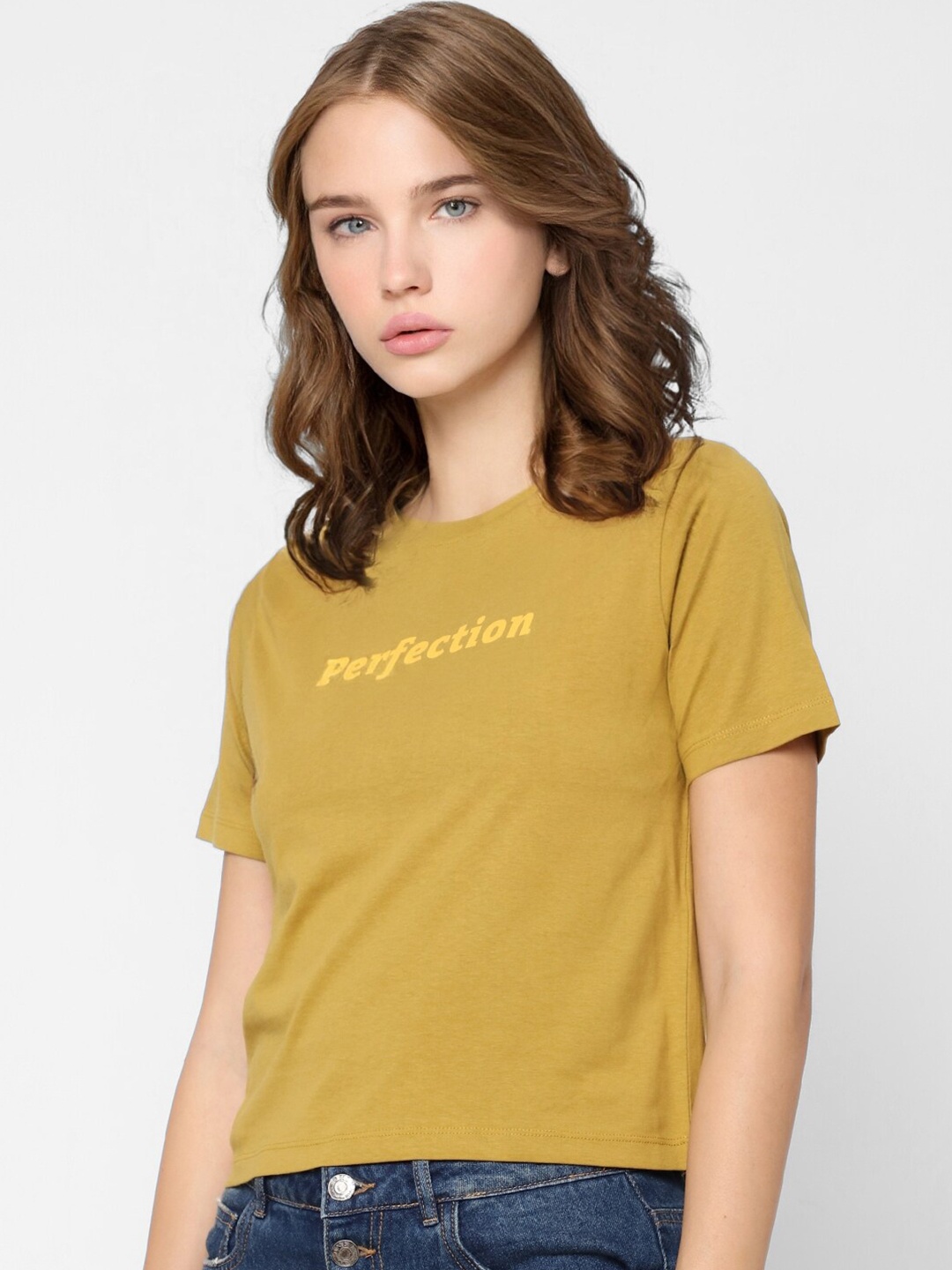

ONLY Women Green Typography Printed T-shirt