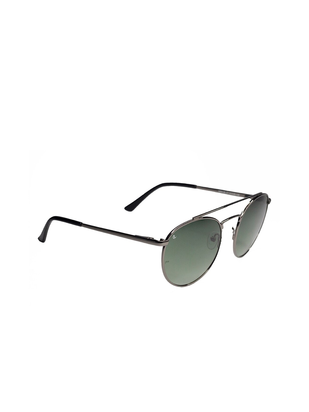 

CHARLES LONDON Unisex Green Lens & Gunmetal-Toned Round Sunglasses MR 9126 C7 51 S