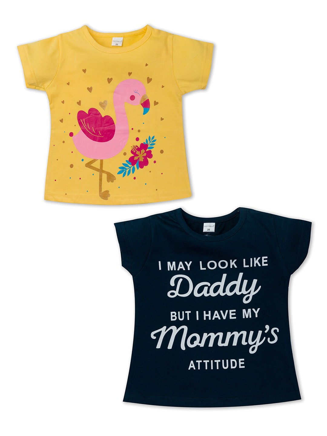 

Montello Girls Blue Typography 2 Printed T-shirt