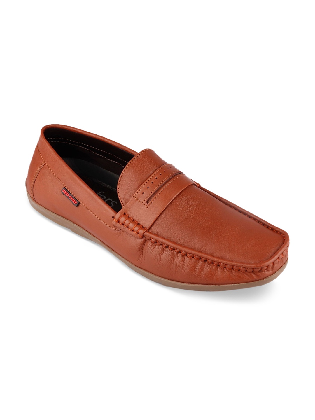 

Red Chief Men Brown Leather Formal Penny Loafers