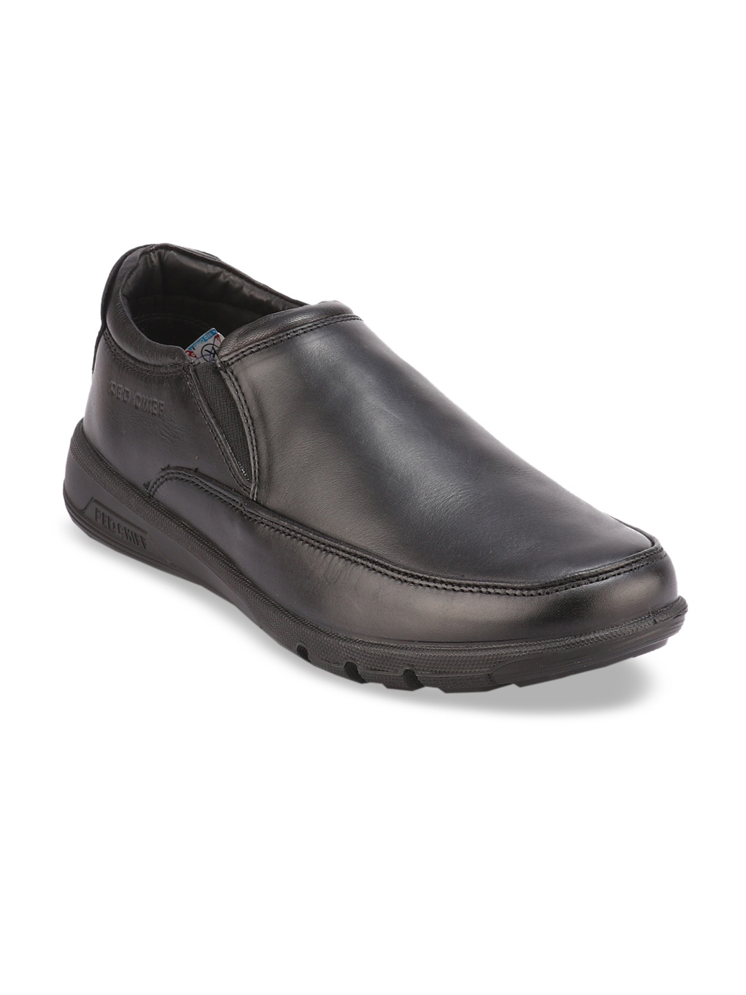 

Red Chief Men Black Leather Slip-on Shoes