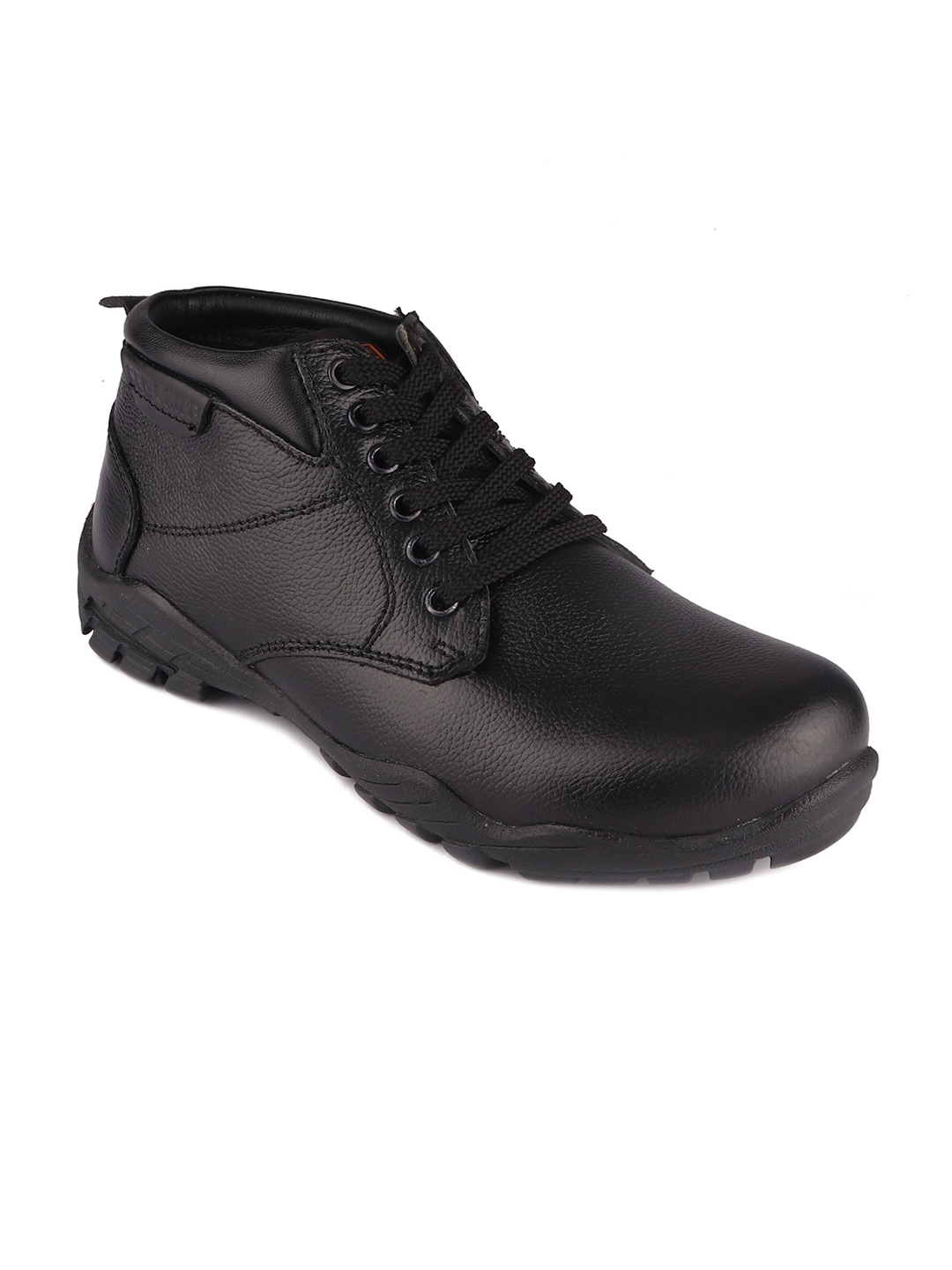 

Red Chief Men Black Leather Trekking Shoes