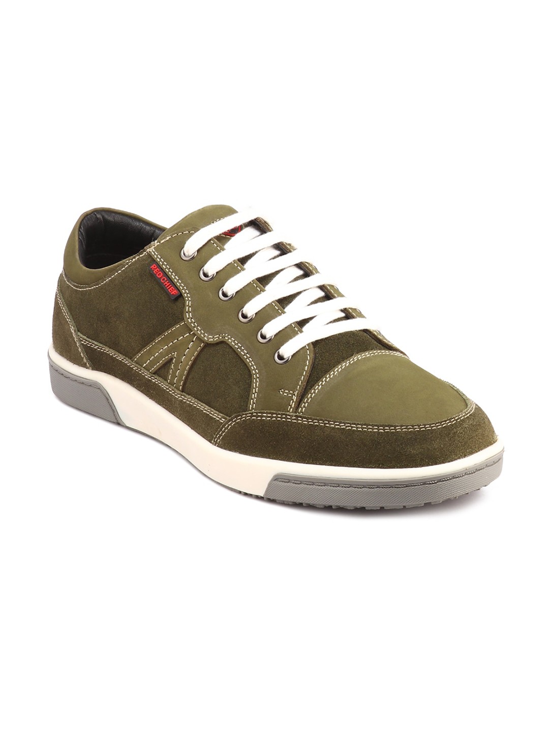 

Red Chief Men Green Leather Sneakers
