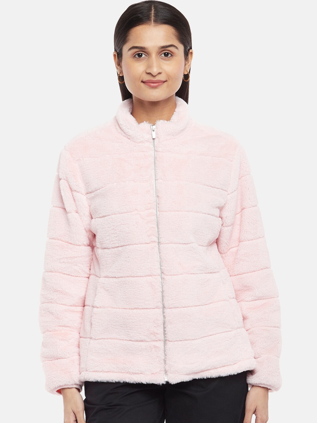 

Honey by Pantaloons Women Pink Longline Tailored Jacket