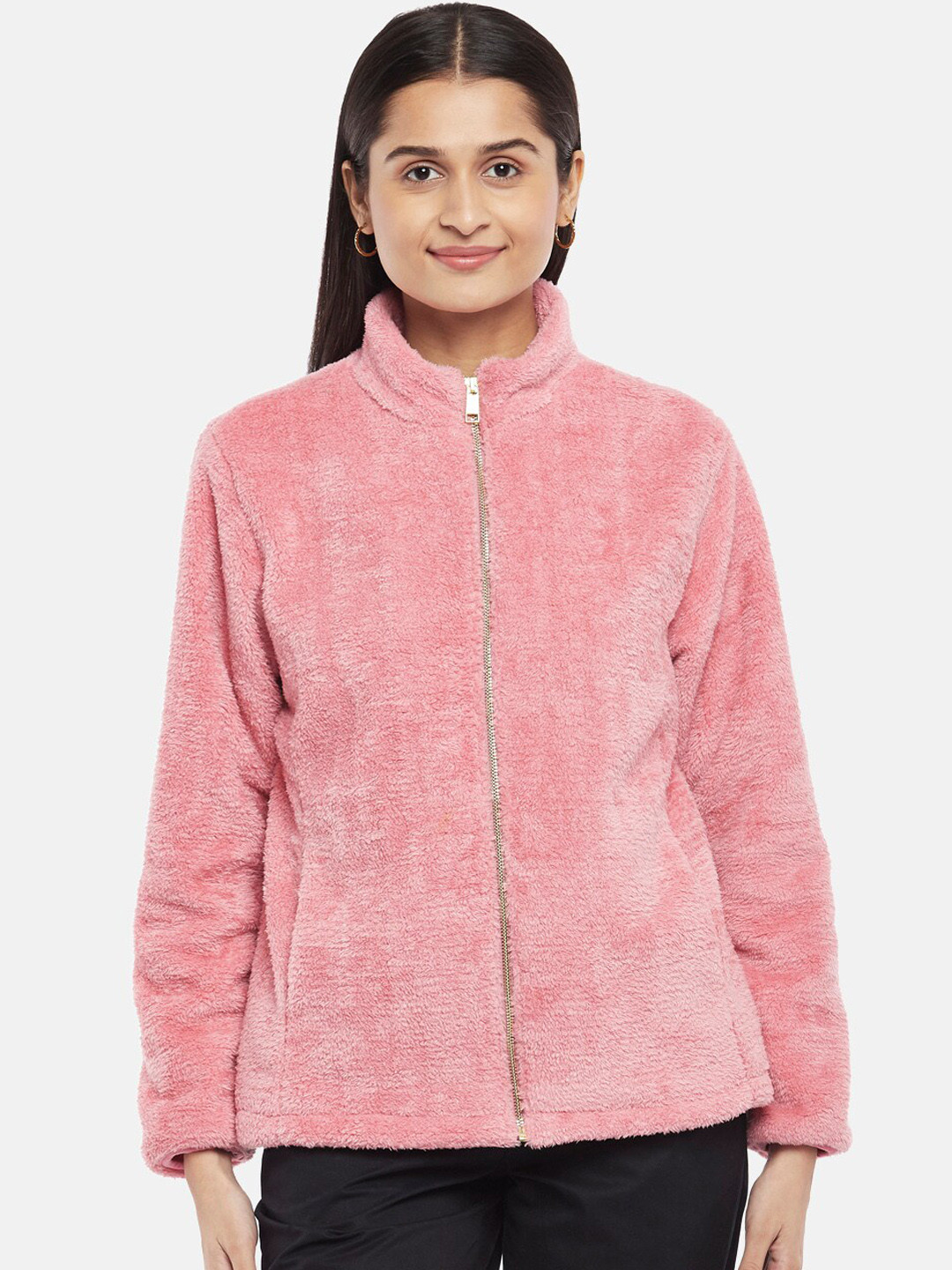 

Honey by Pantaloons Women Pink Floral Longline Tailored Jacket