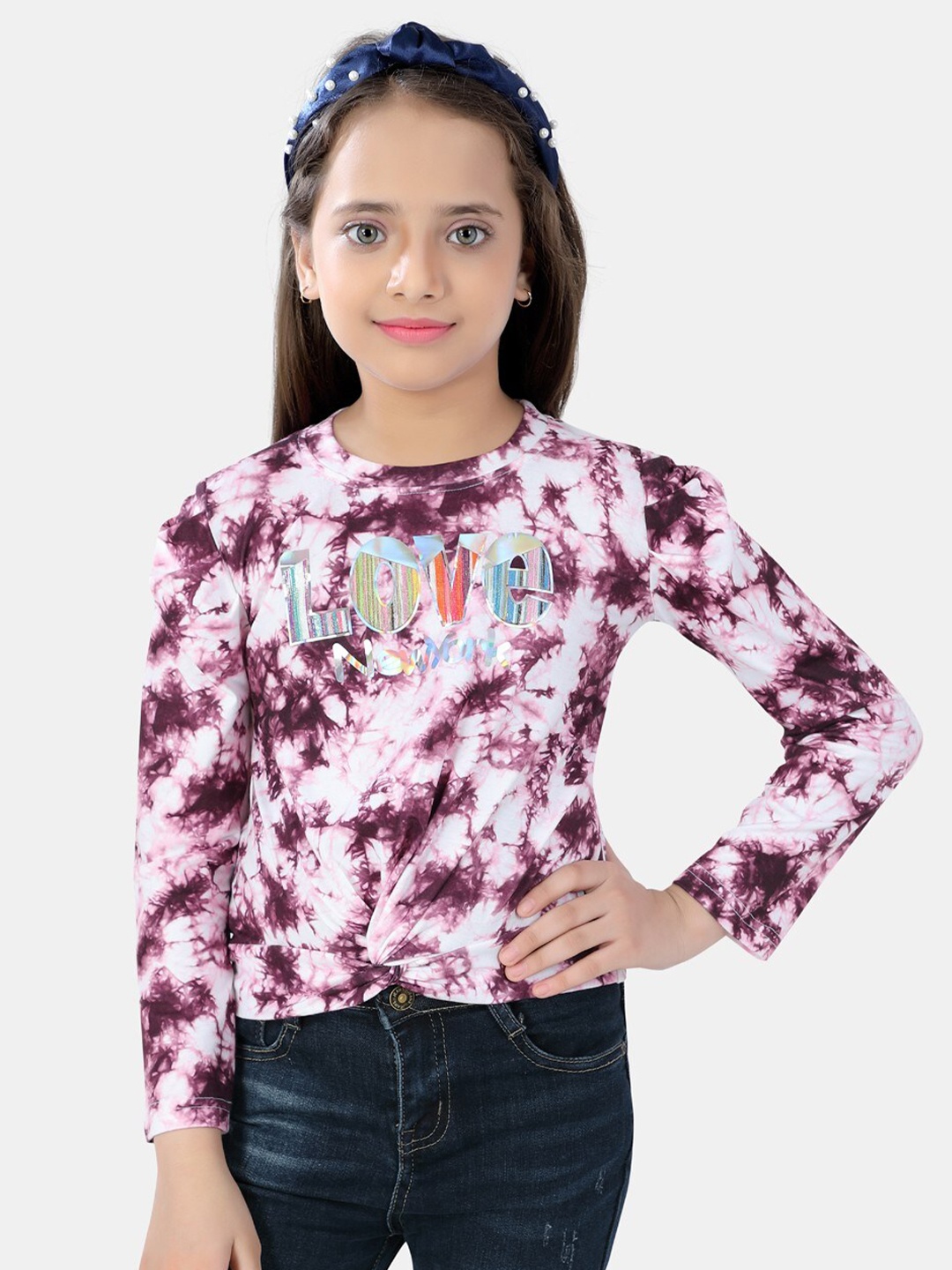 

POPLINS Purple Print Top