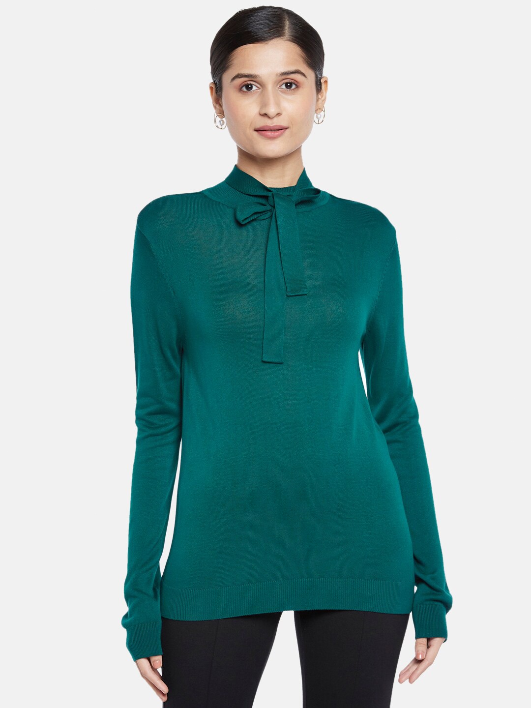 

Annabelle by Pantaloons Women Teal Shirt Style Top