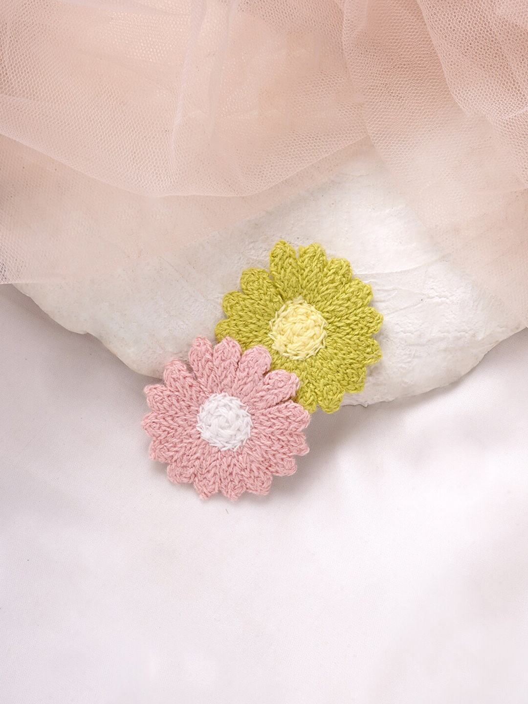 

BEWITCHED Women Pink & Yellow Tic Tac Hair Clip