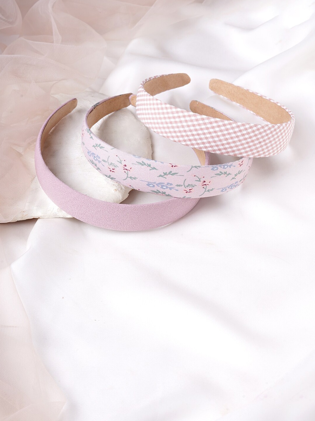

BEWITCHED Women Set Of 3 Pink & Blue Hairband