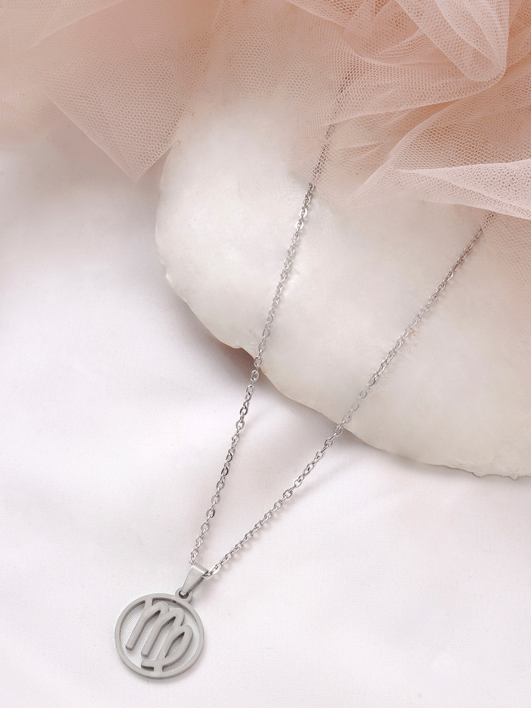

BEWITCHED Silver-Toned Virgo Zodiac Sign Charm Pendant With Chain