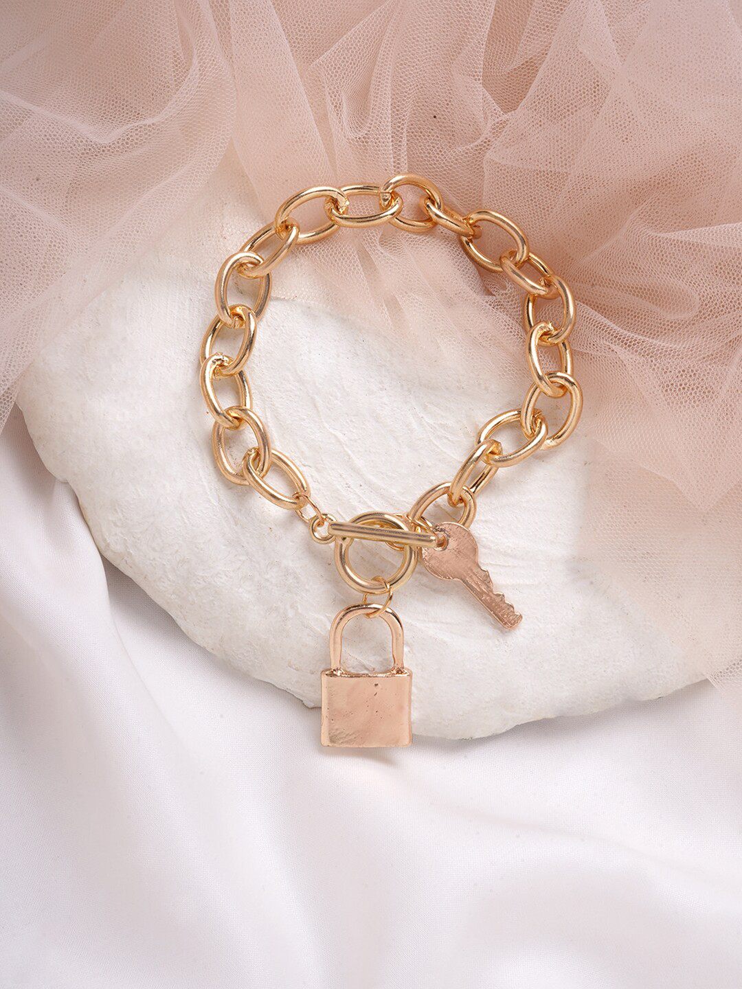 

BEWITCHED Women Gold-Toned Bangle-Style Bracelet