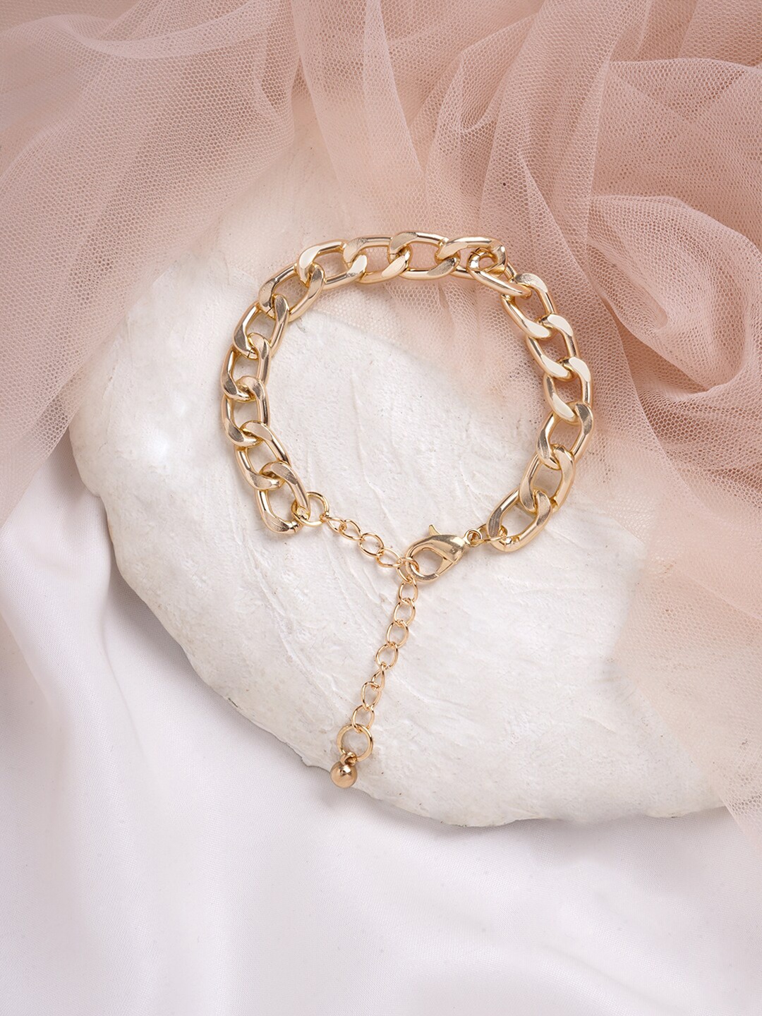 

BEWITCHED Women Gold-Toned Link Bracelet