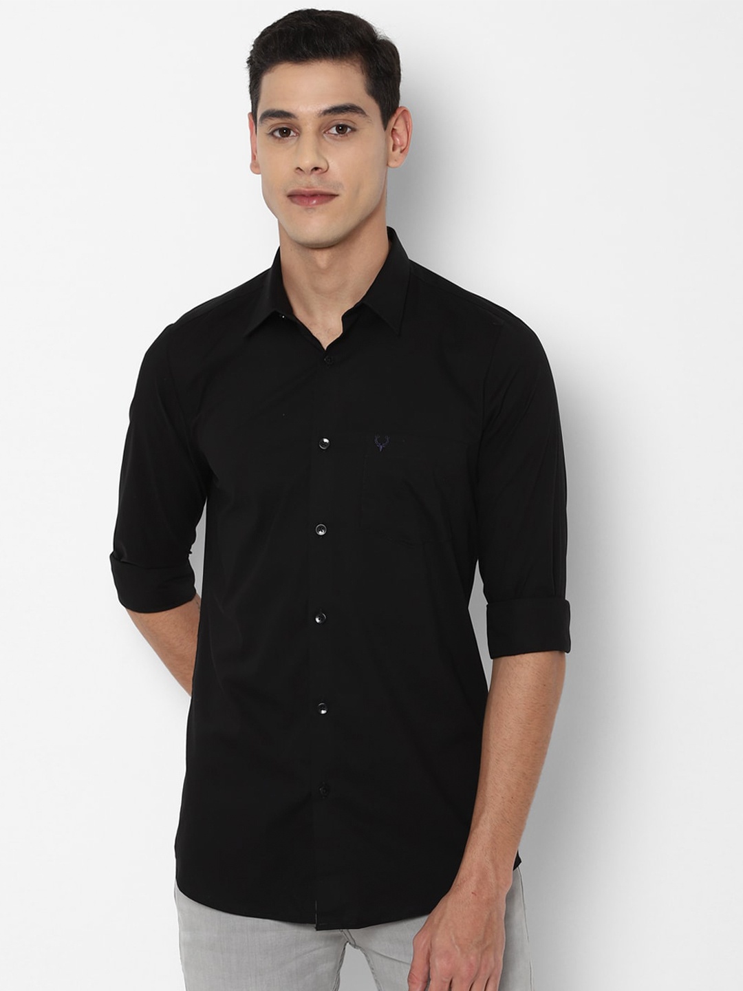 

Allen Solly Men Black Slim Fit Casual Shirt