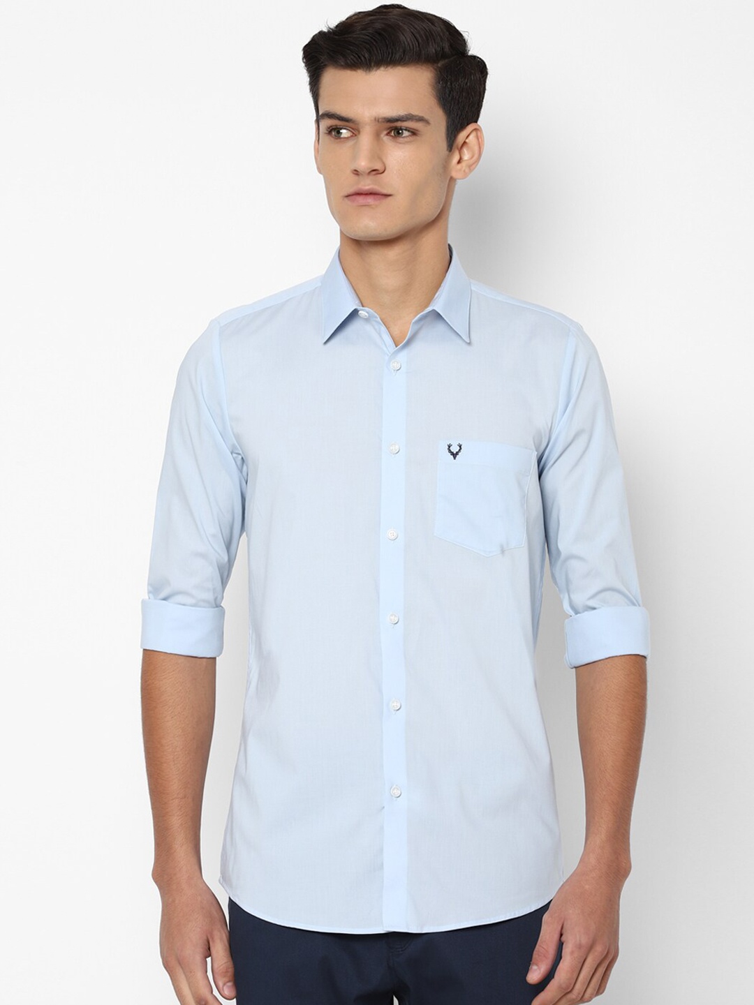 

Allen Solly Men Blue Slim Fit Cotton Blend Casual Shirt