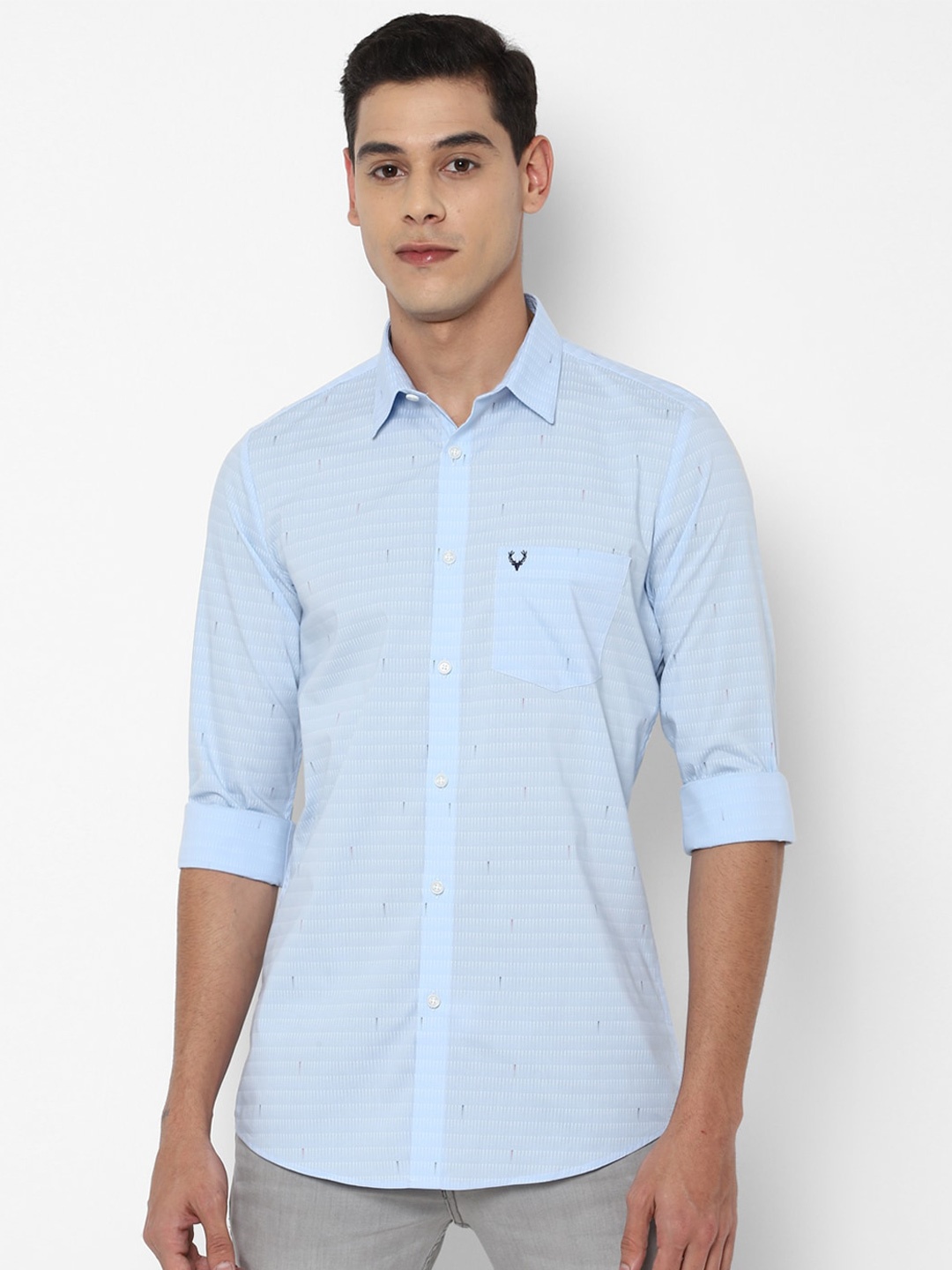 

Allen Solly Men Blue Slim Fit Printed Casual Shirt