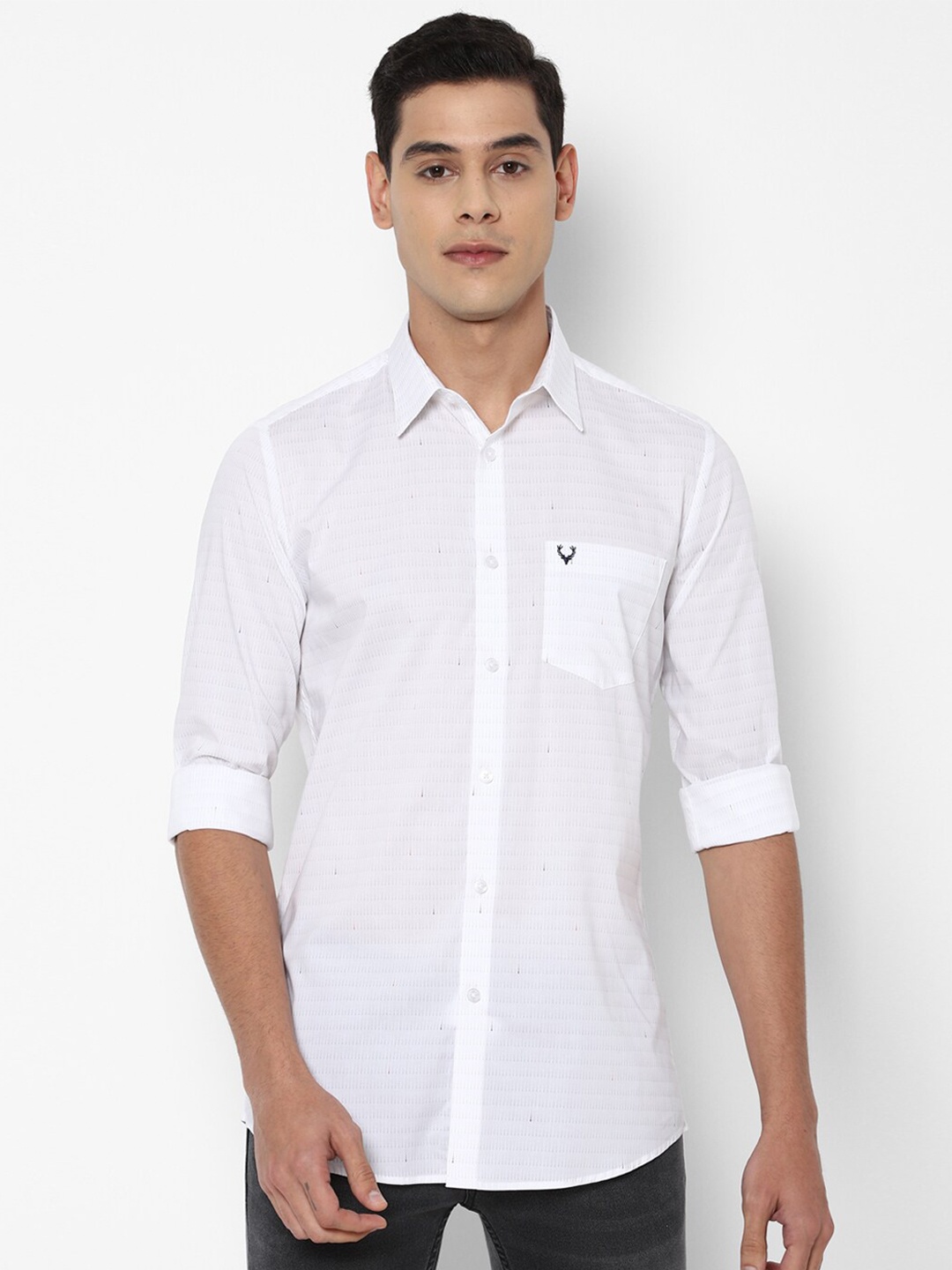

Allen Solly Men White Slim Fit Casual Shirt