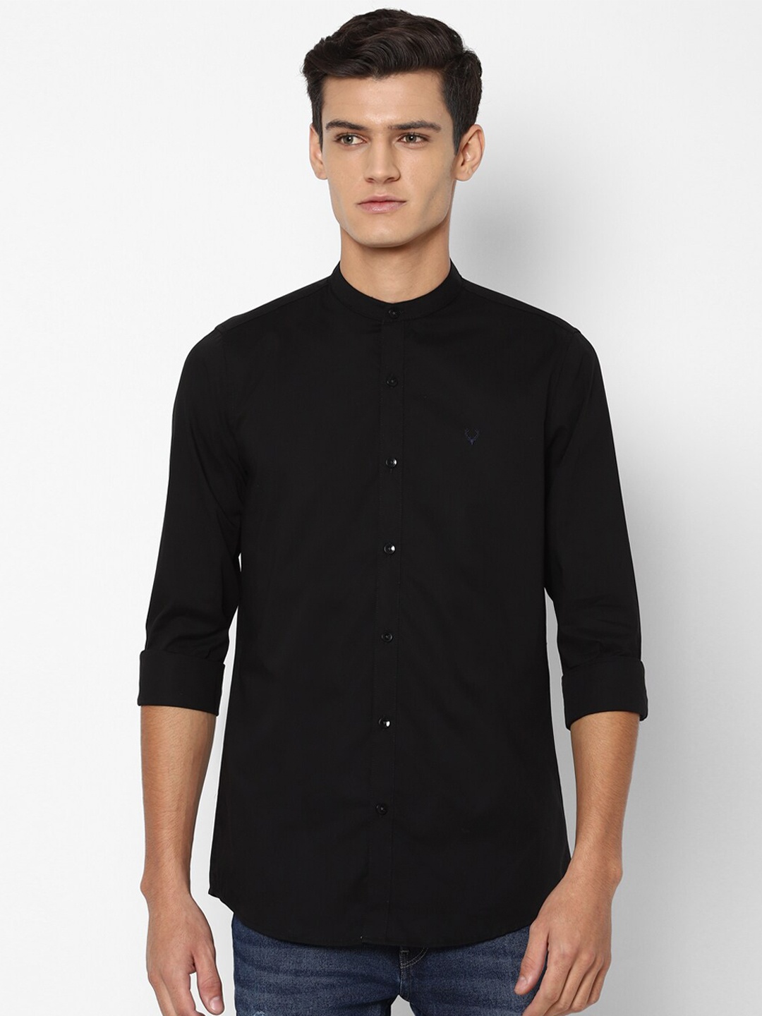 

Allen Solly Men Black Slim Fit Casual Shirt
