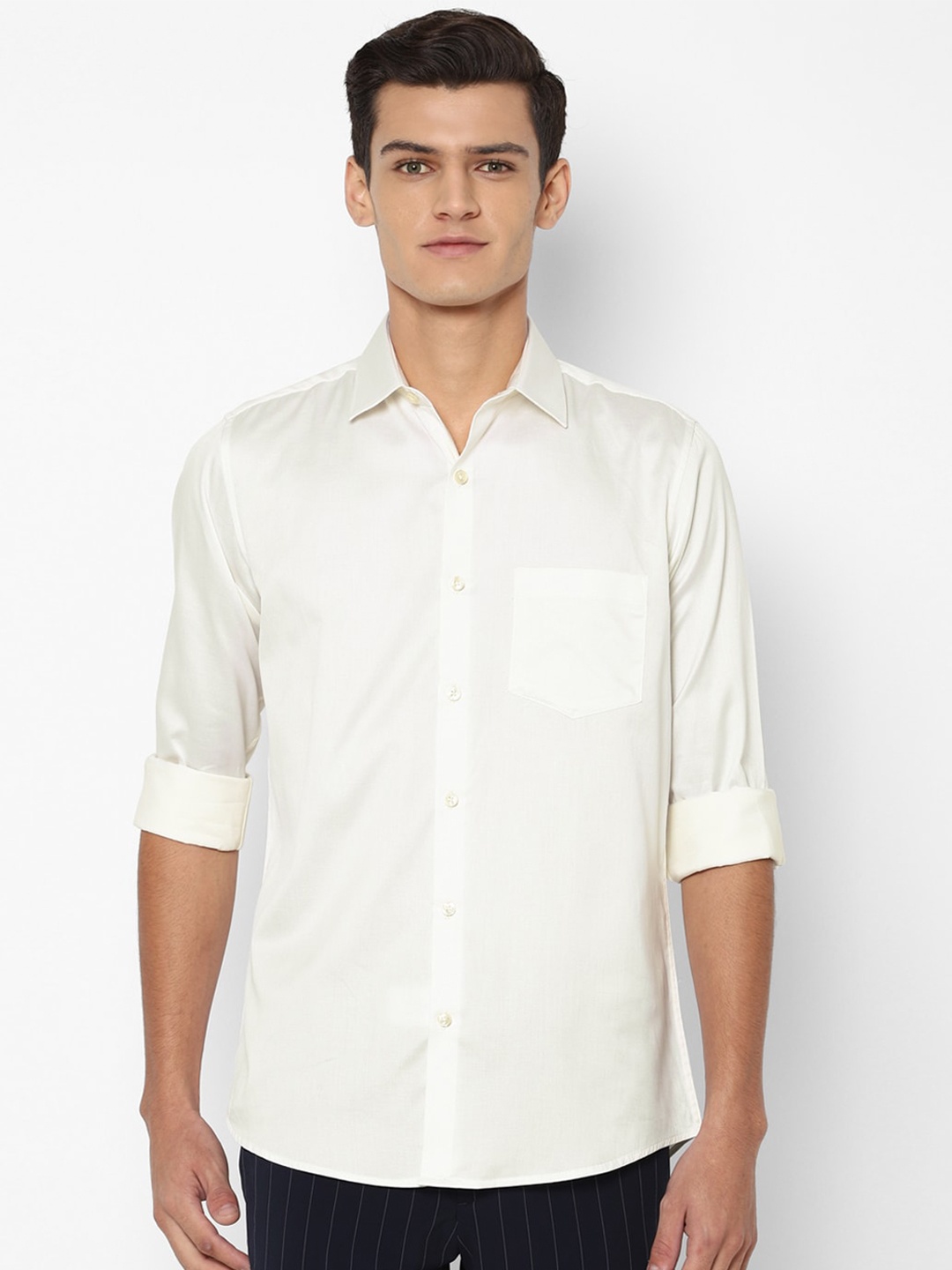 

Allen Solly Men White Slim Fit Casual Shirt