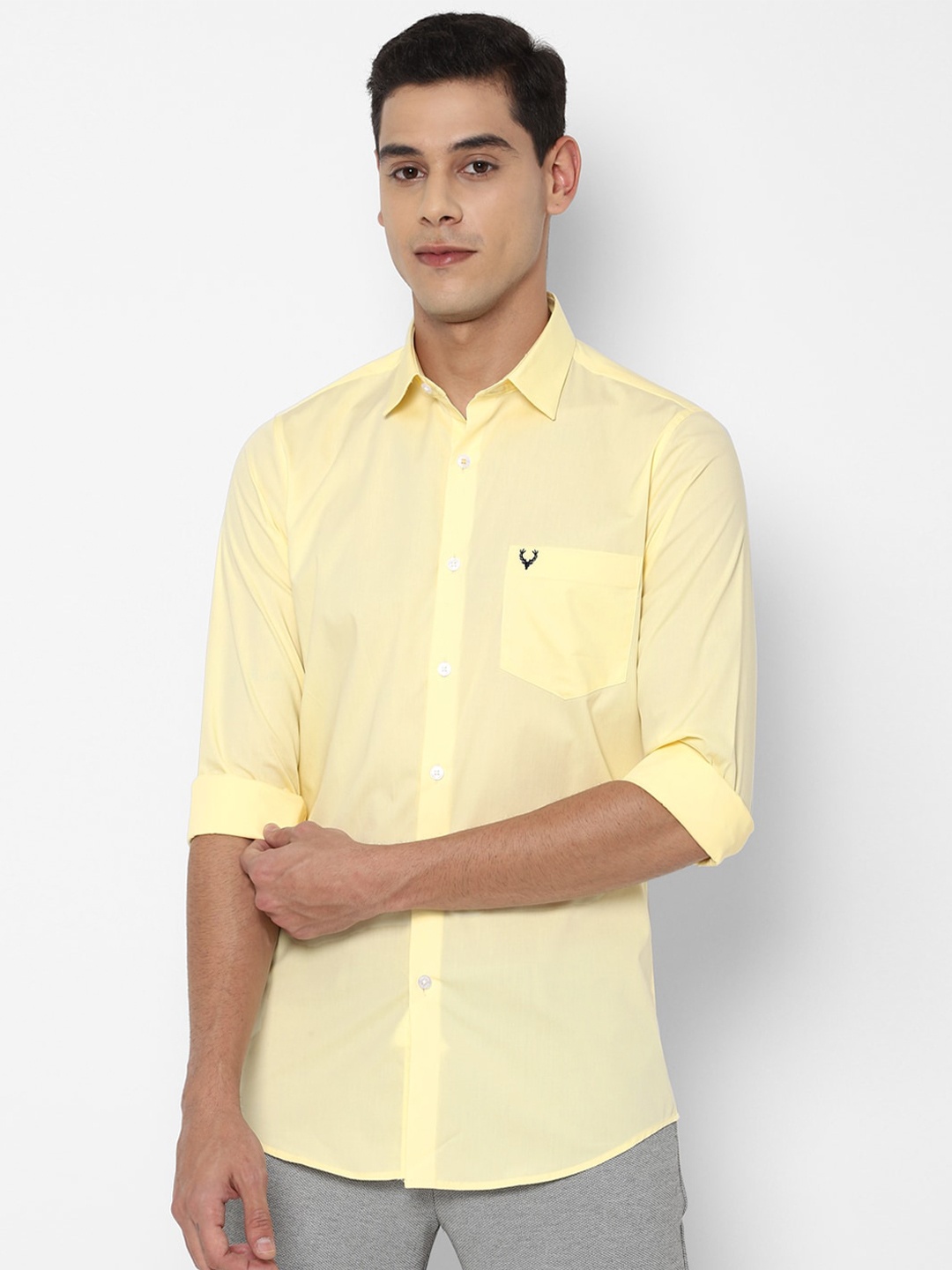 

Allen Solly Men Yellow Slim Fit Casual Shirt