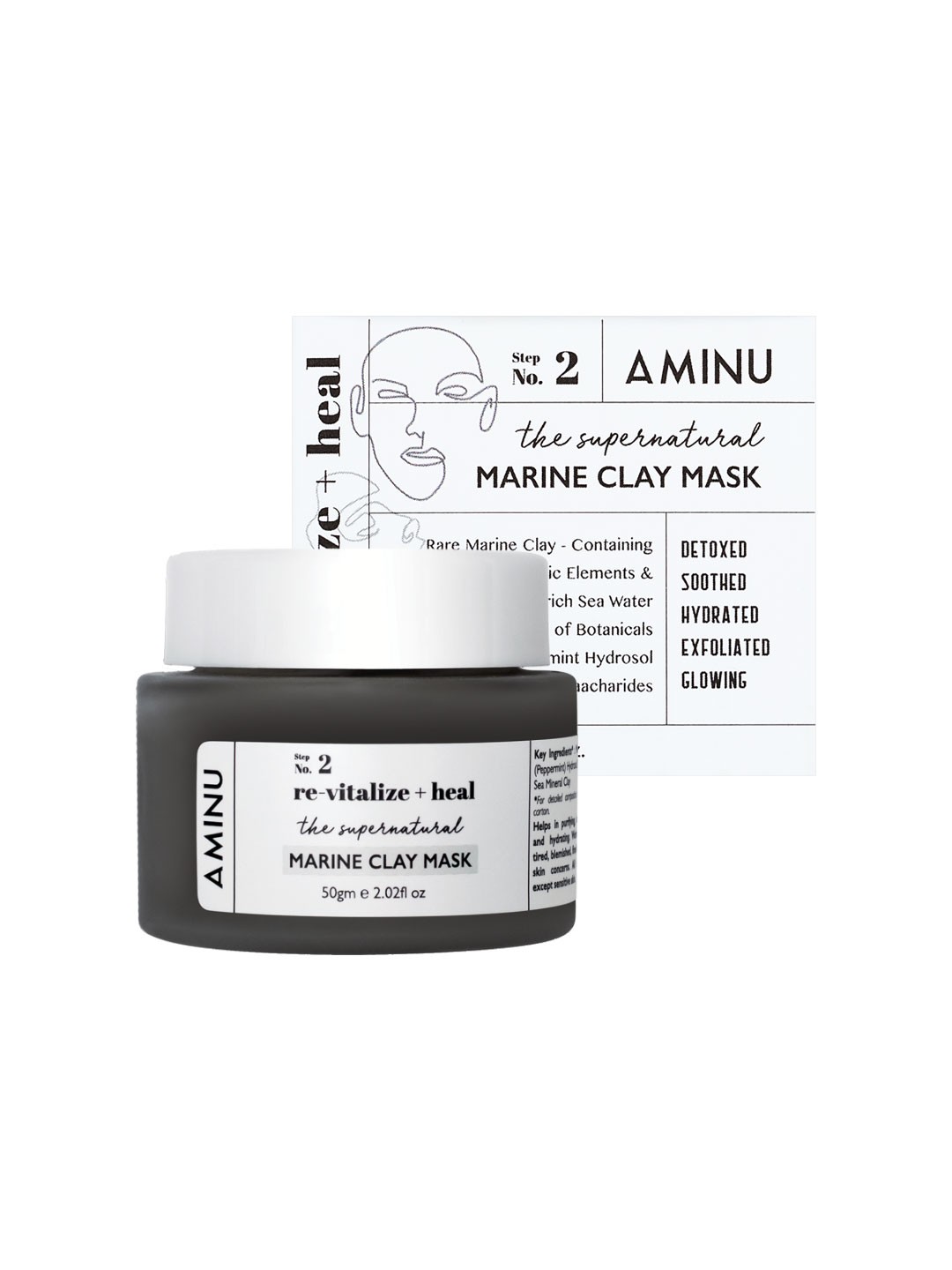 

AMINU Sensitive & Acne Skin Marine Clay Mask, Grey