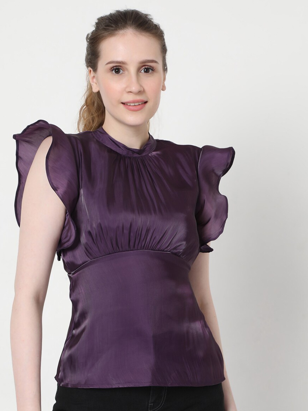 

Vero Moda Purple Cinched Waist Top