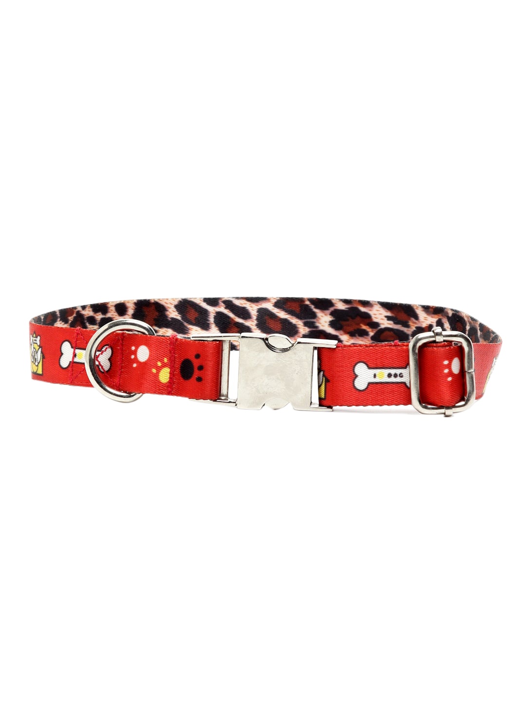 

WIGGLE TWIDDLE Red Printed Buckle Fastening Dog Collar