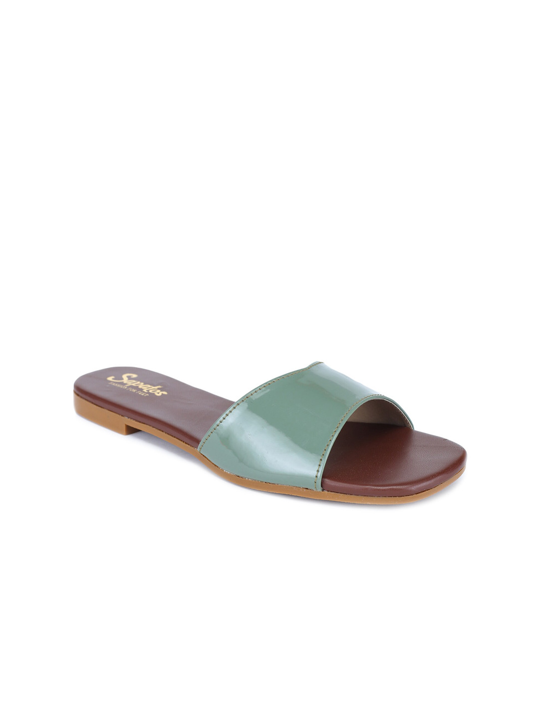

SAPATOS Women Sea Green Open Toe Flats