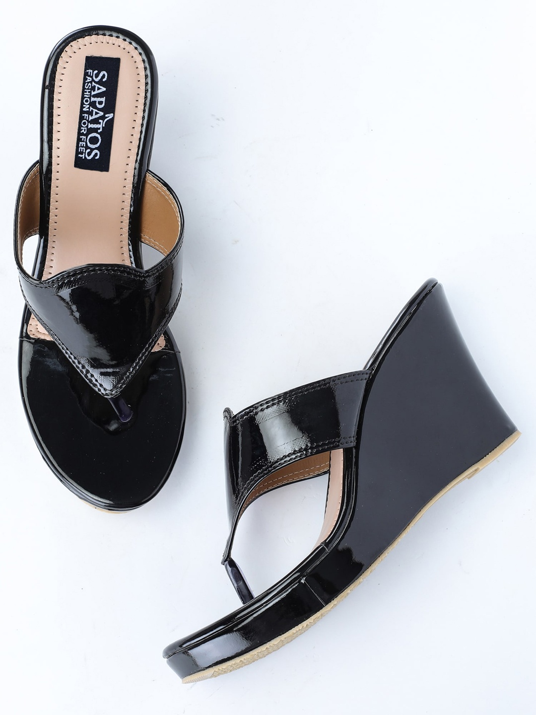 

SAPATOS Black Striped Comfort Sandals