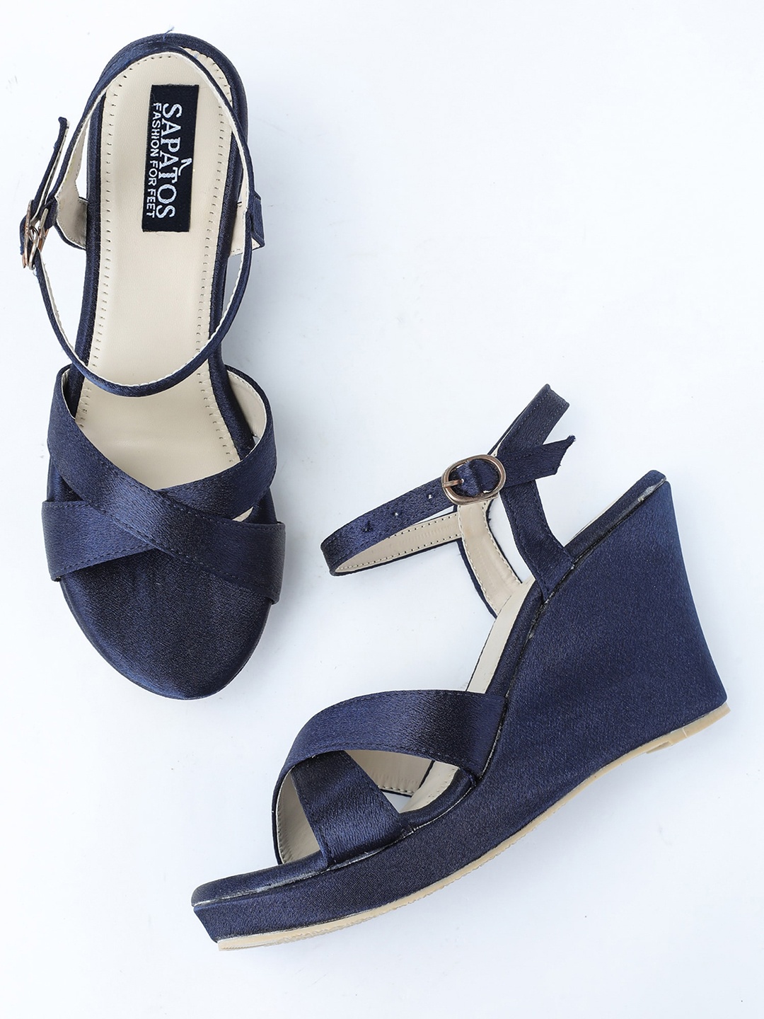 

SAPATOS Navy Blue Wedge Sandals