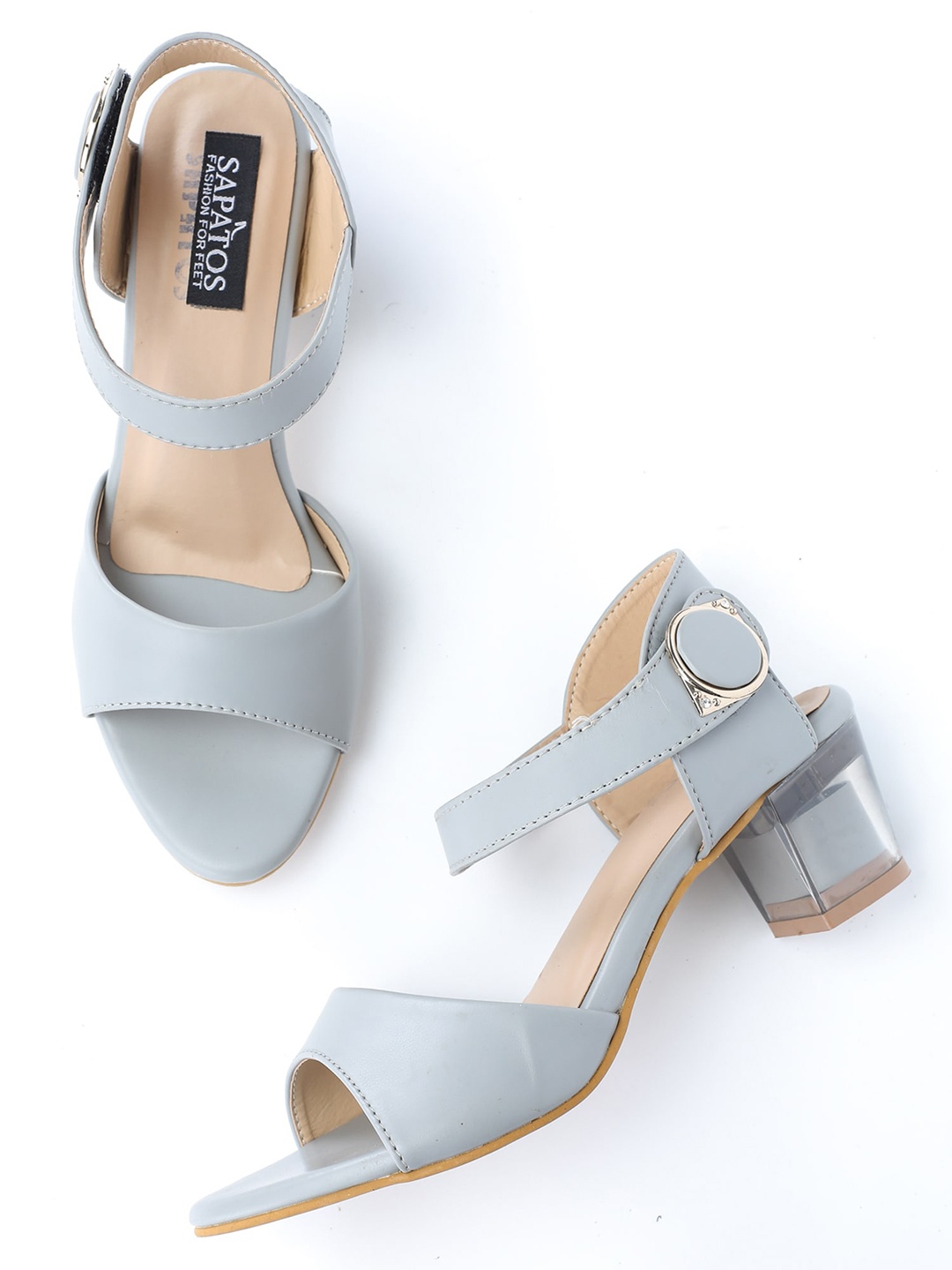 

SAPATOS Grey Block Heels