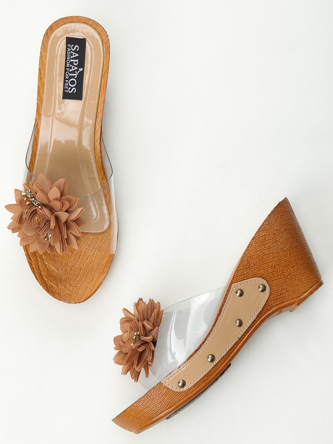 

SAPATOS Brown Embellished Wedge Sandals