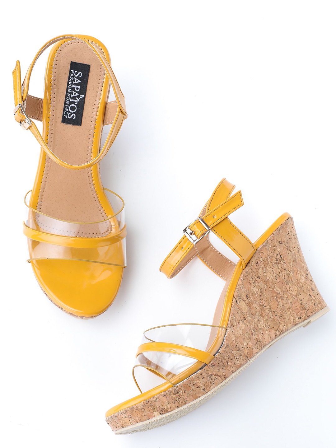 

SAPATOS Yellow Wedge Sandals