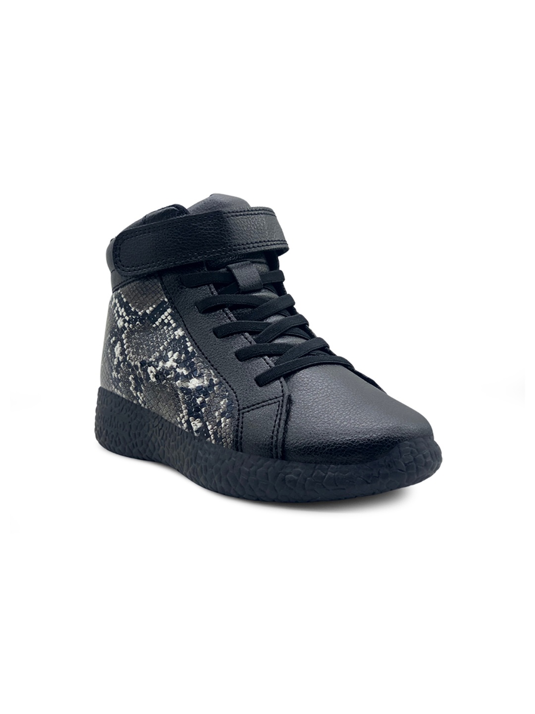 

KazarMax Unisex Kids Black PU Sneakers
