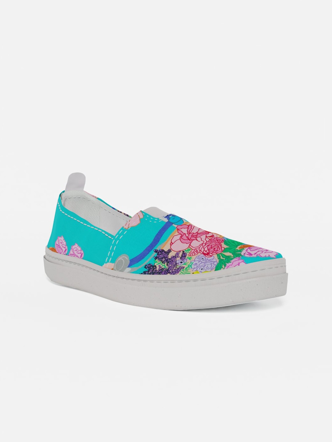 

LOKAIT The Sneakers Company Women Multicoloured Printed Slip-On Sneakers, Multi