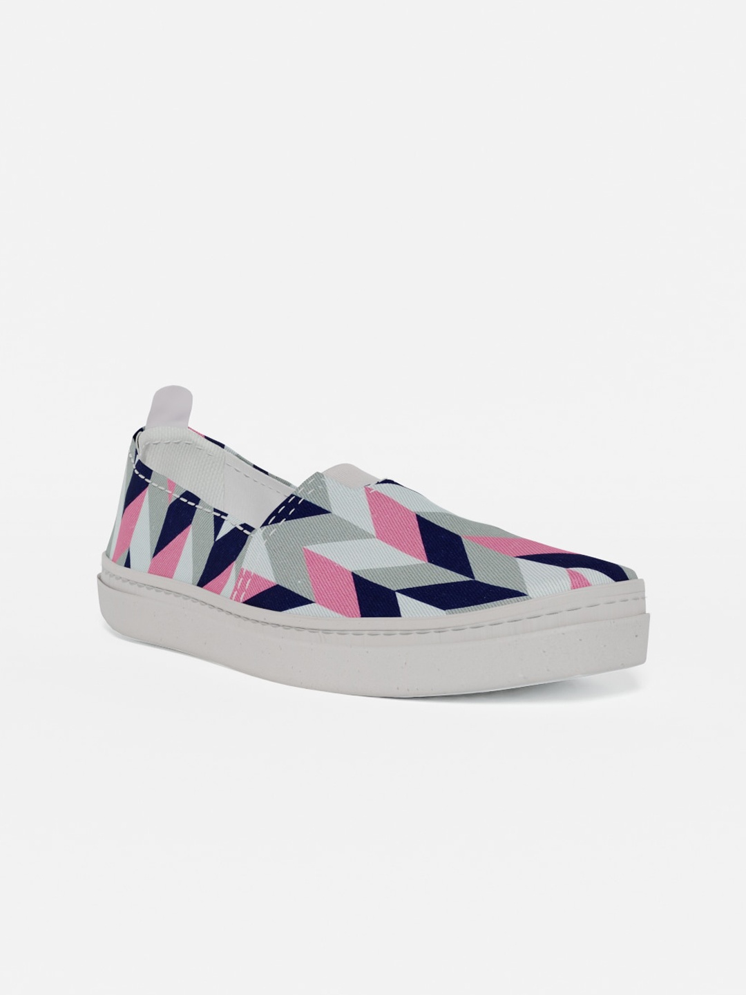 

LOKAIT The Sneakers Company Women Multicoloured Striped Slip-On Sneakers, Multi