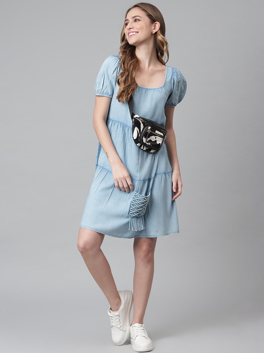 

OTORVA Blue A-Line Dress