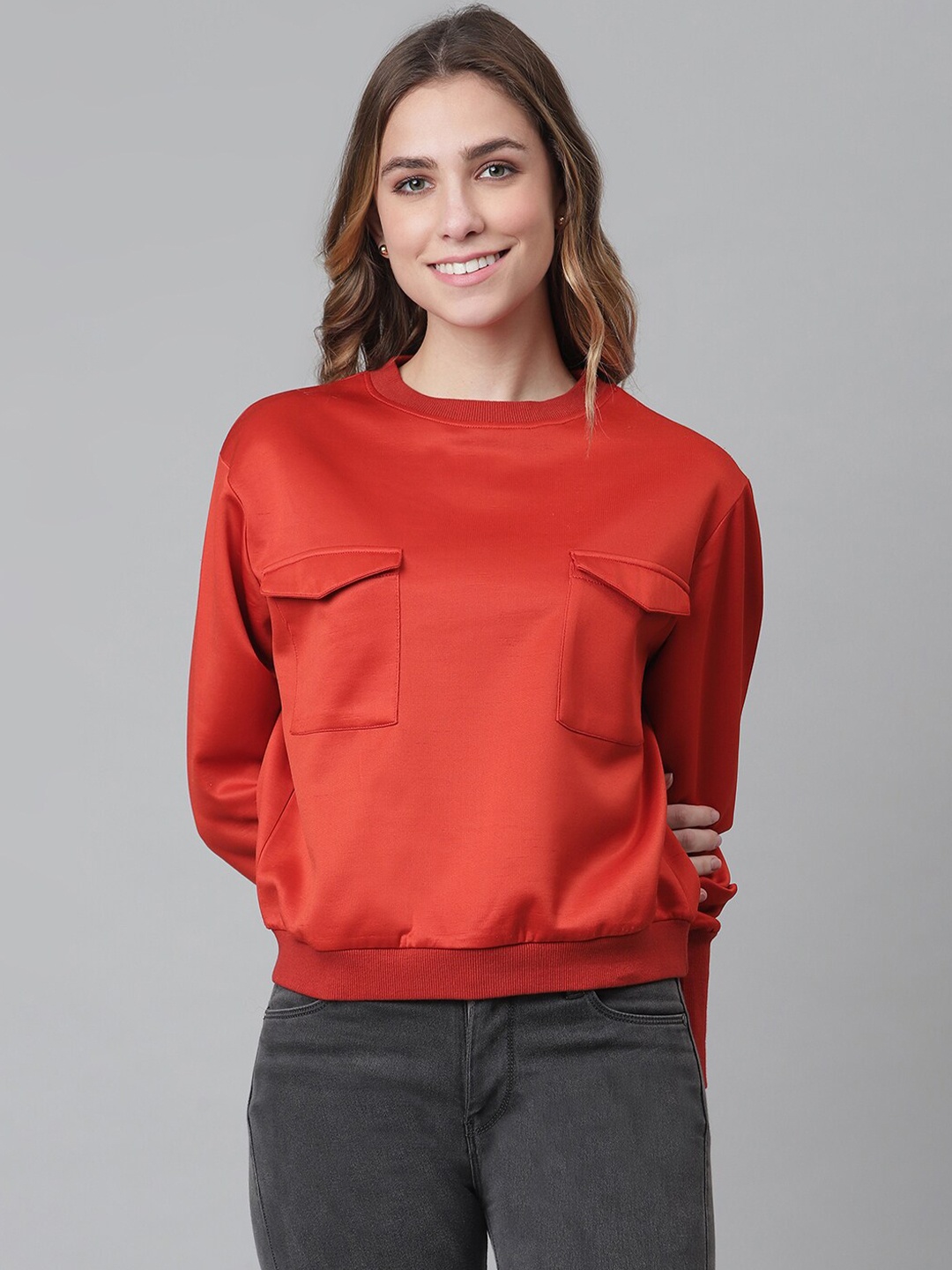 

OTORVA Women Orange Sweatshirt