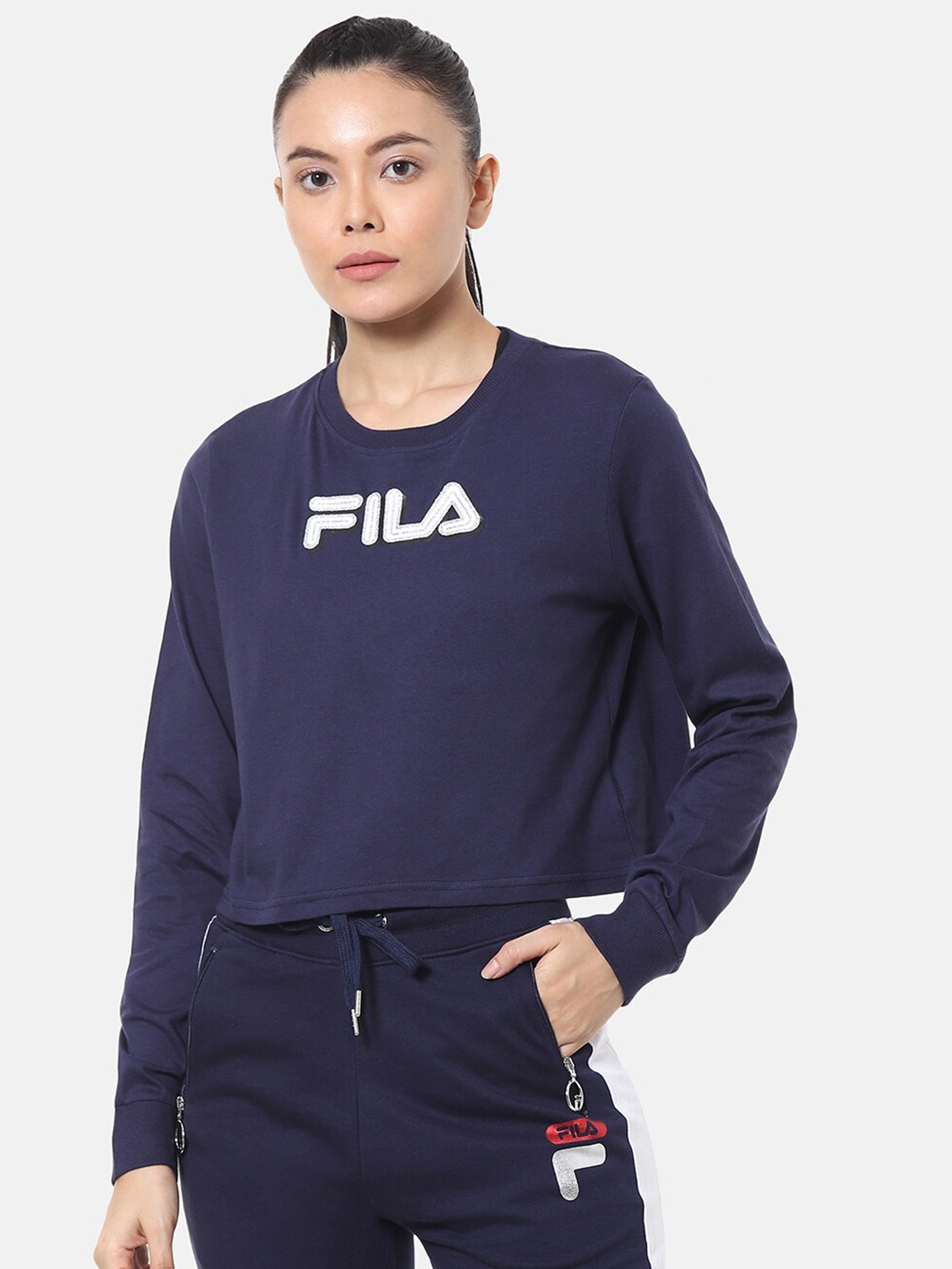 

FILA Blue Brand Logo Print Top