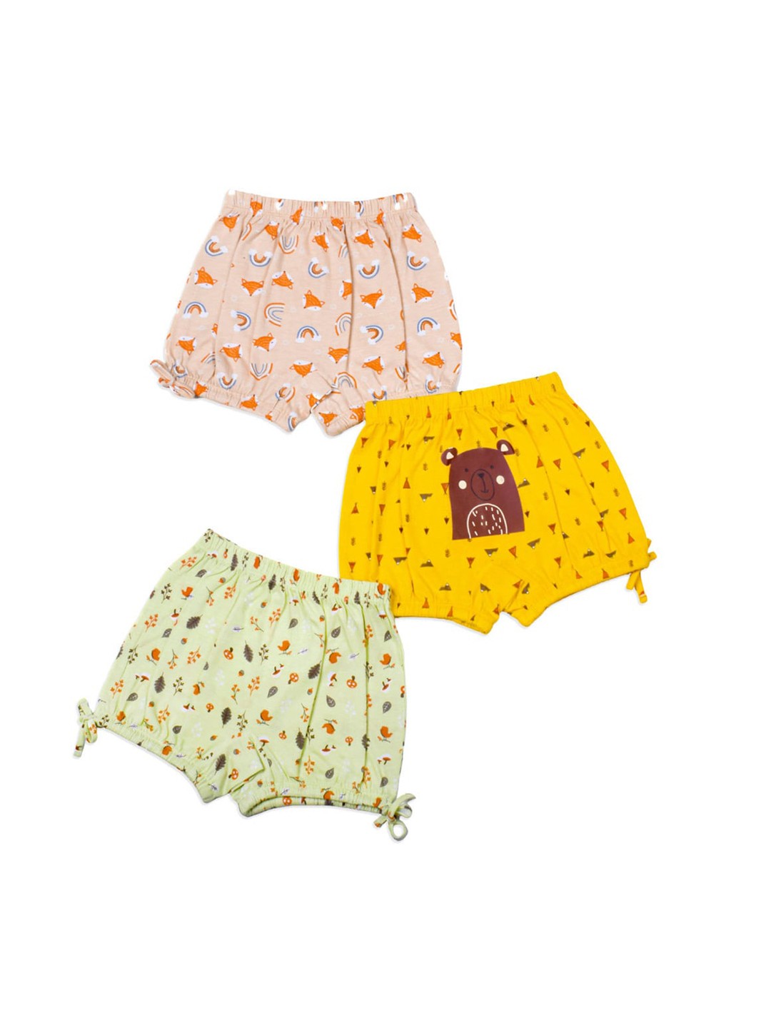 

SuperBottoms Kids Pack of 3 Printed Supersoft Ultra-Breathable Sustainable Briefs, Yellow