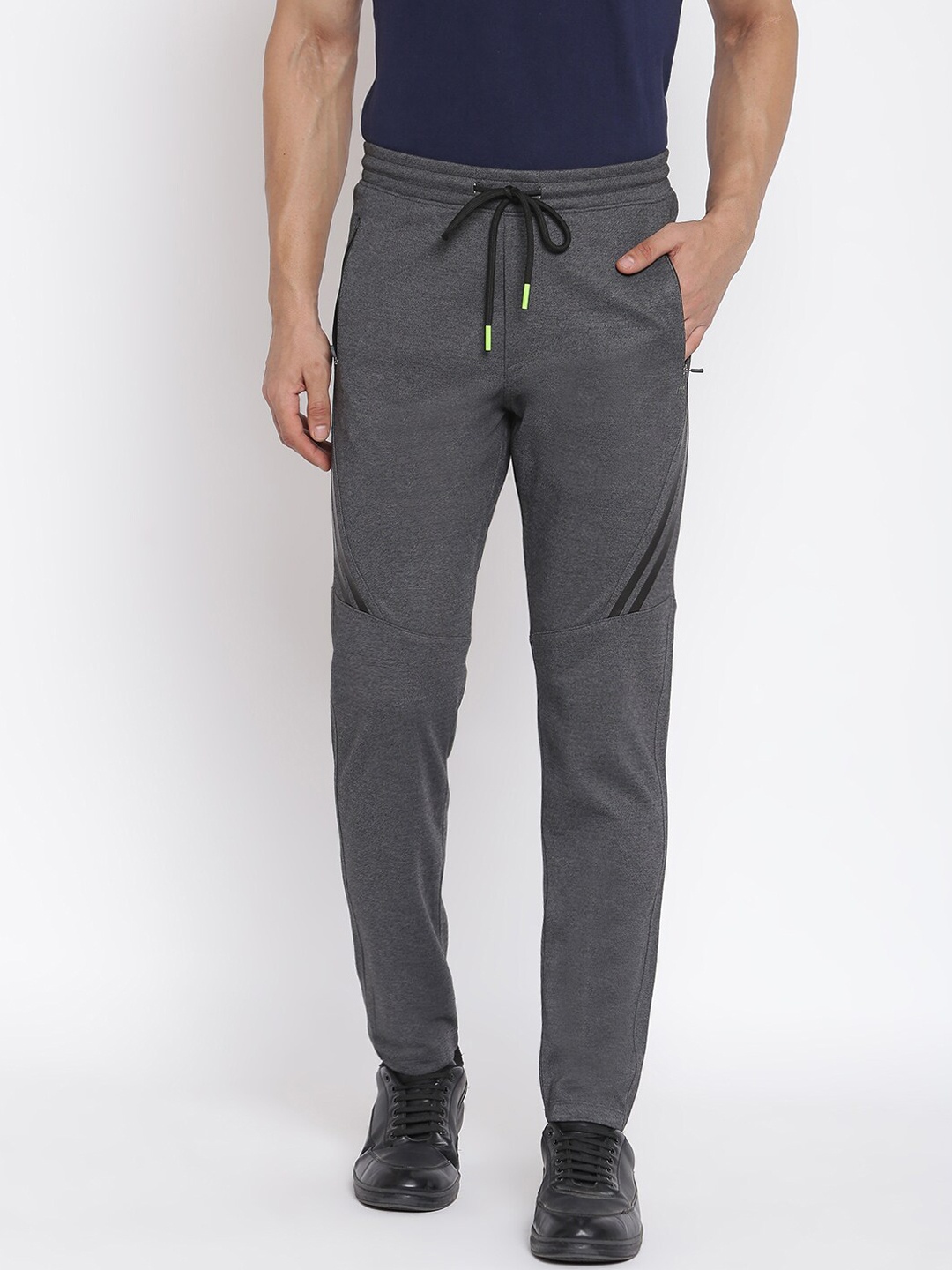 

MKH Men Grey Solid Track Pants