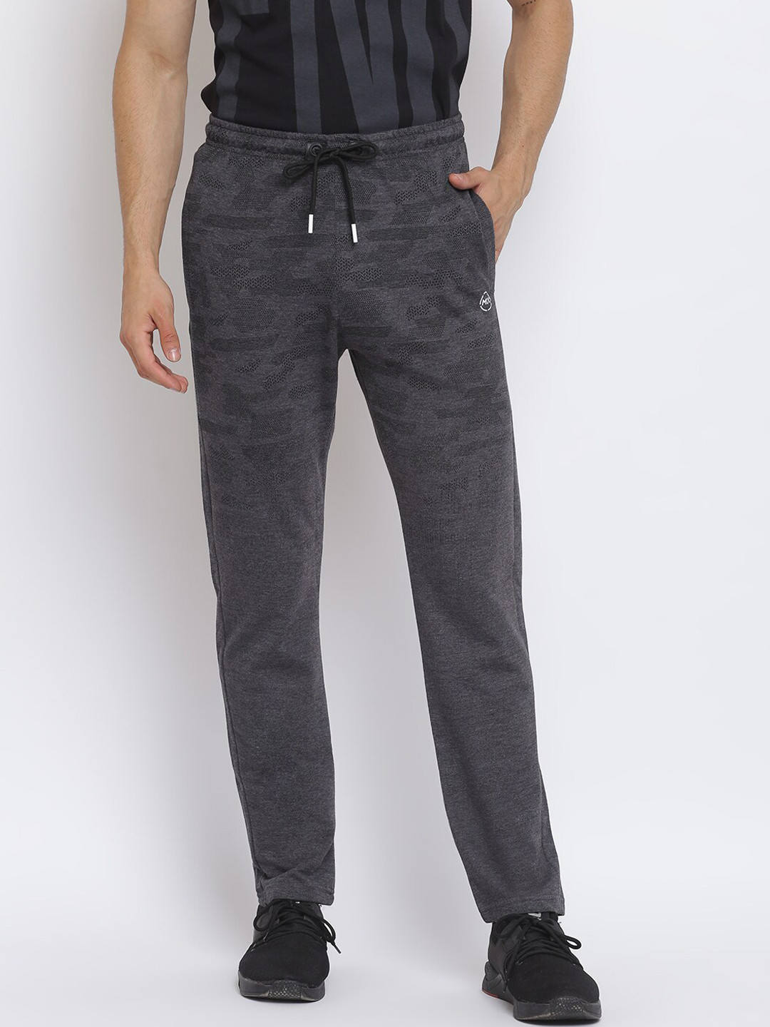 

MKH Men Grey Printed Track Pants