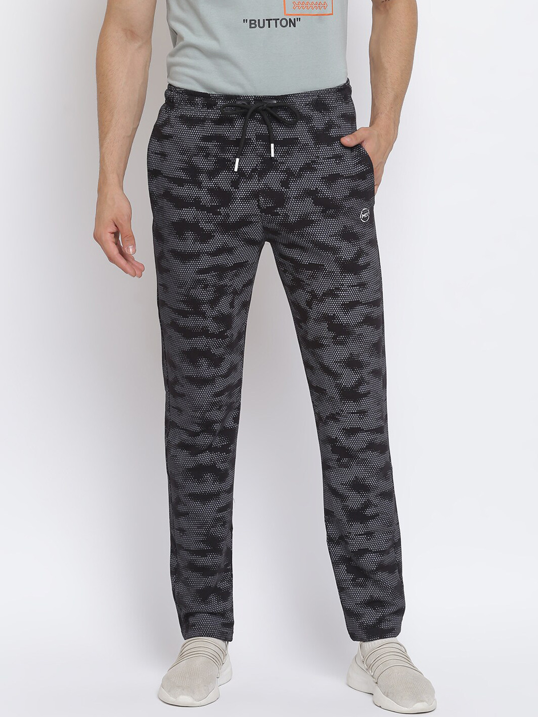 

MKH Men Black Printed Track Pants