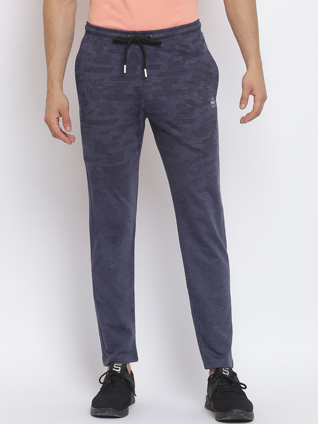 

MKH Men Navy Blue Comouflage Track Pants