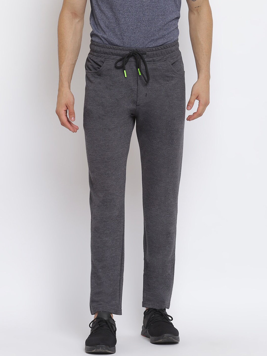 

MKH Men Grey Solid Track Pants