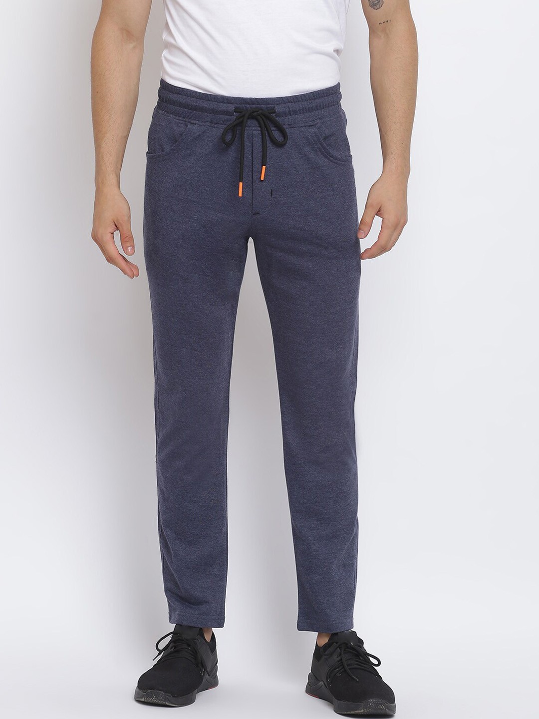 

MKH Men Navy Blue Solid Track Pants