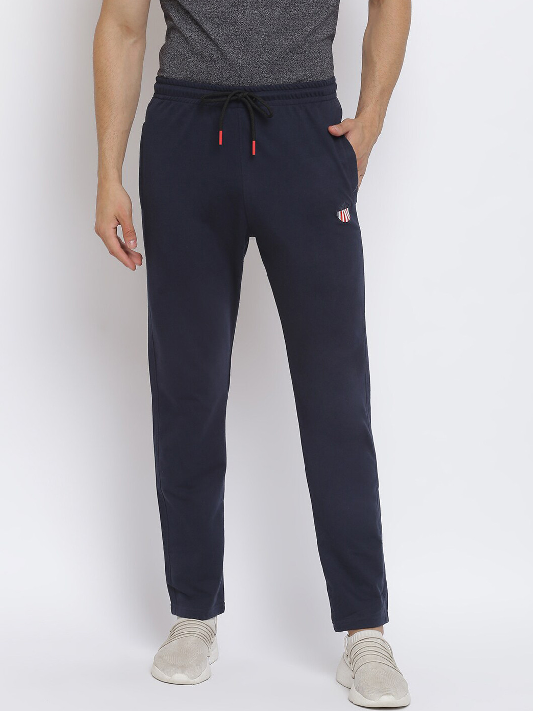 

MKH Men Navy Blue Solid Track Pants